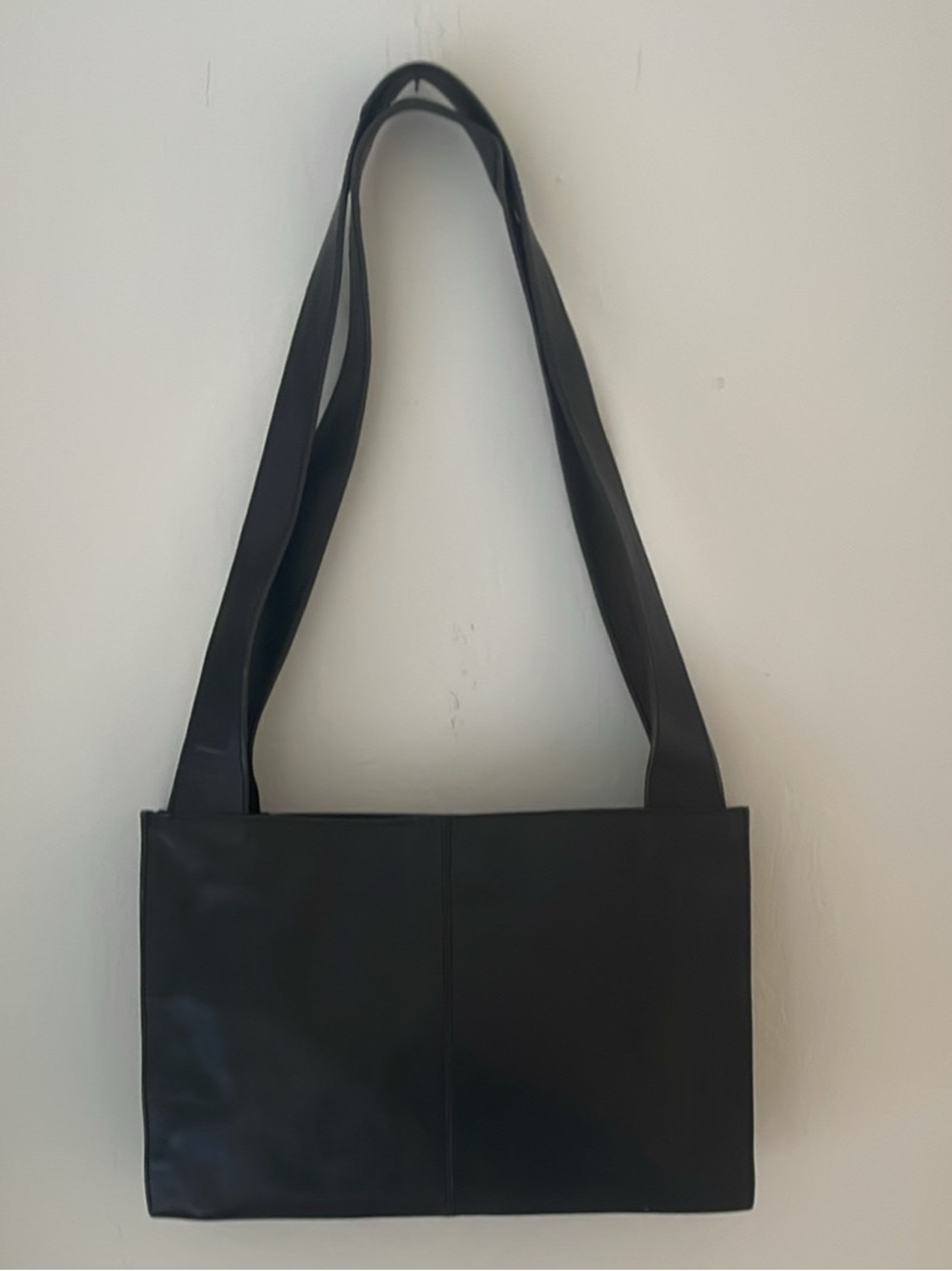 Kenneth Cole Black Double-Strap Shoulder Bag